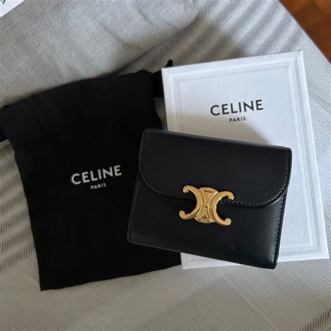 celine necklace wallet|celine triomphe wallet.